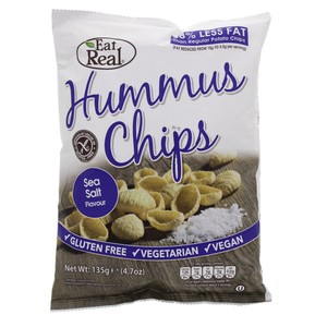 Eat Real Hummus Chips Sea Salt Flavour 135g