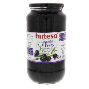 Hutesa Spanish Black Olives Pitted 400g
