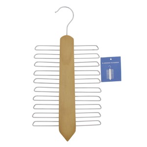 Straight Line Wooden Tie Hanger 1pc