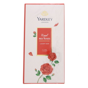 Yardley Royal Red Roses Luxury Soap 3 x 100g
