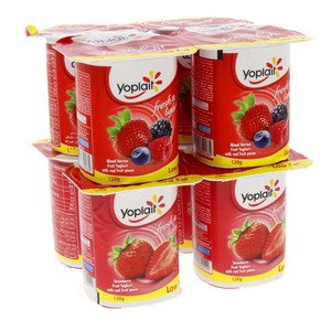 Yoplait Mixed Berries Fruit Yoghurt Low Fat 120g x 8pcs