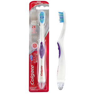 Colgate Battery Powered Toothbrush 360 Optic White Medium Assorted 1pc