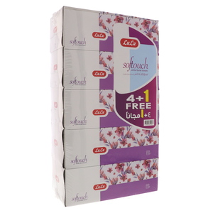 LuLu Softouch White Facial Tissue 2ply 5 x 200pcs