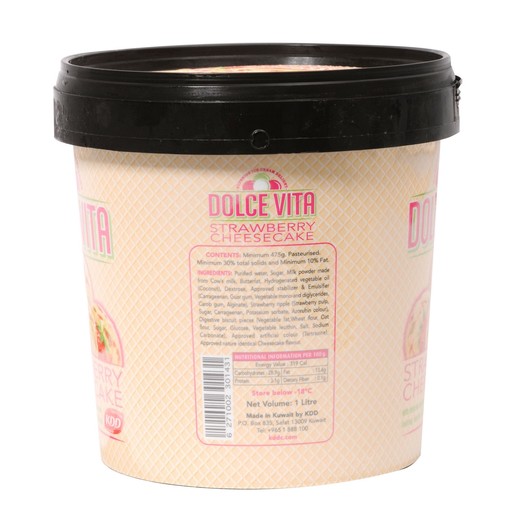 Buy KDD Dolce Vita Strawberry Cheese cake Ice Cream 1Litre Online ...