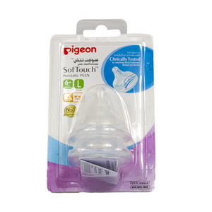 Pigeon Nipple Soft Touch Peristaltic Plus Large 6+ Months 2pcs