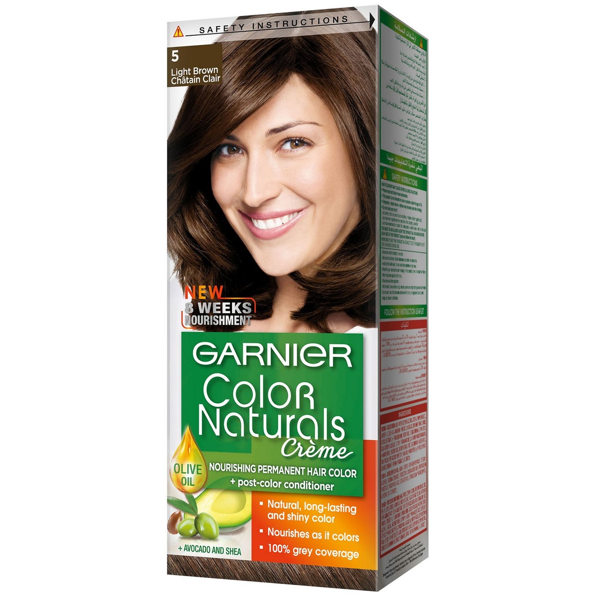 Garnier Color Naturals 5 Light Brown Hair Color 1 Packet