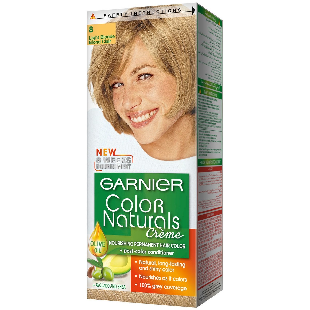 Buy Garnier Color Naturals 8 Light Blonde Hair Color 1 Packet