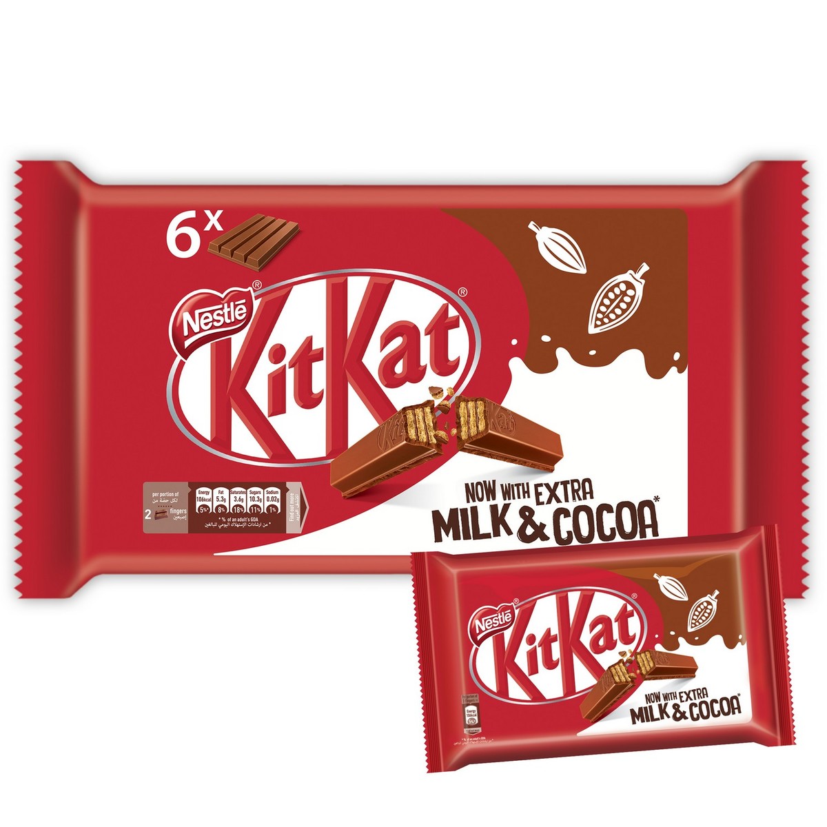 Nestle® KitKat 4 Finger Multi Pack Milk Chocolate Wafer Bar 41.5g X 6pcs