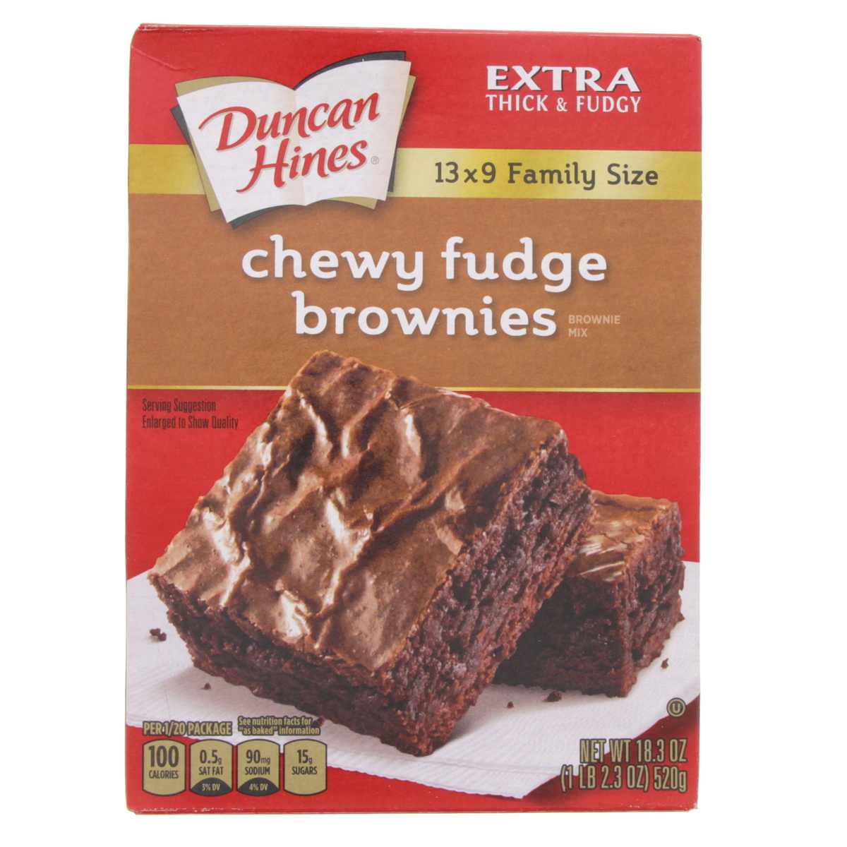 Duncan Hines Chewy Fudge Brownies Mix 520 Gm