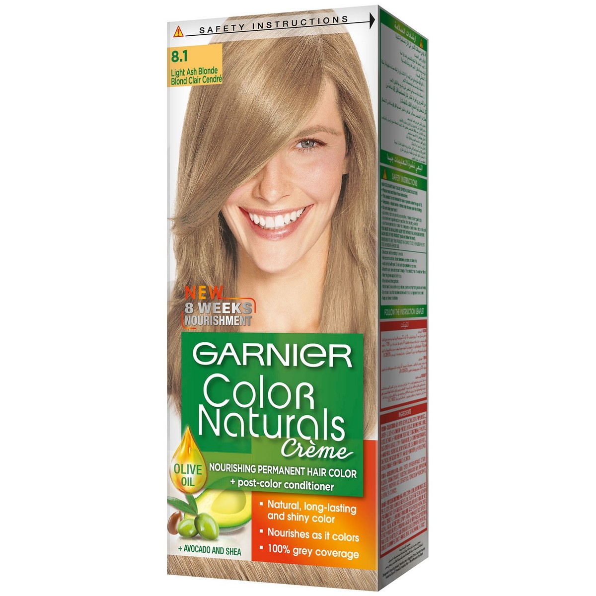 Buy Garnier Color Naturals 8 1 Light Ash Blonde Hair Color 1