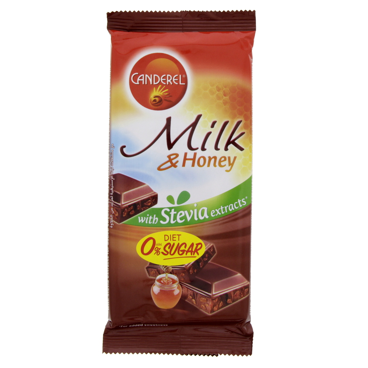 Canderel Milk Chocolate With Honey With Sweeteners 85g