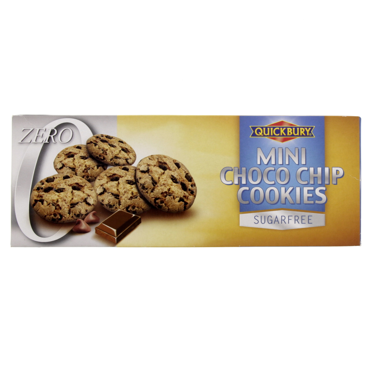 Quickbury Mini Choco Chip Cookies Sugar Free 125g