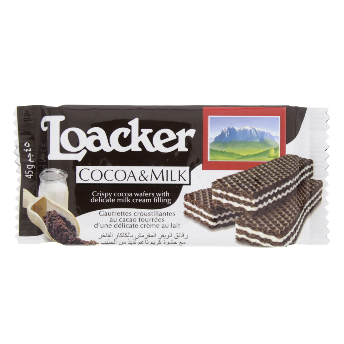 Loacker Cri Wafers Cocoa & Milk Cream Filled 45g